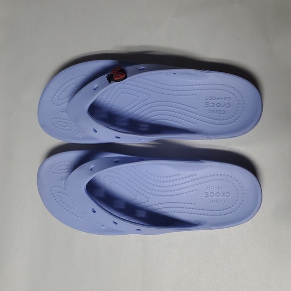 CROCS Classic Flip Flop Platform Sandals Size 10 Perriwinkle Womens - Picture 5 of 16